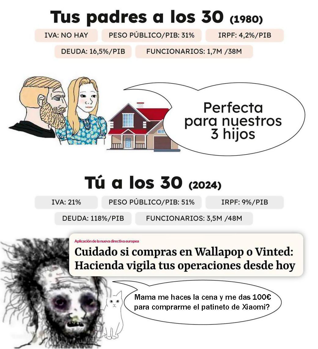 forocoches's tweet photo. La DECADENCIA de ESPAÑITA en un solo MEME +afoto 
https://t.co/3kxxA1zlzD https://t.co/8IOqYueXDV