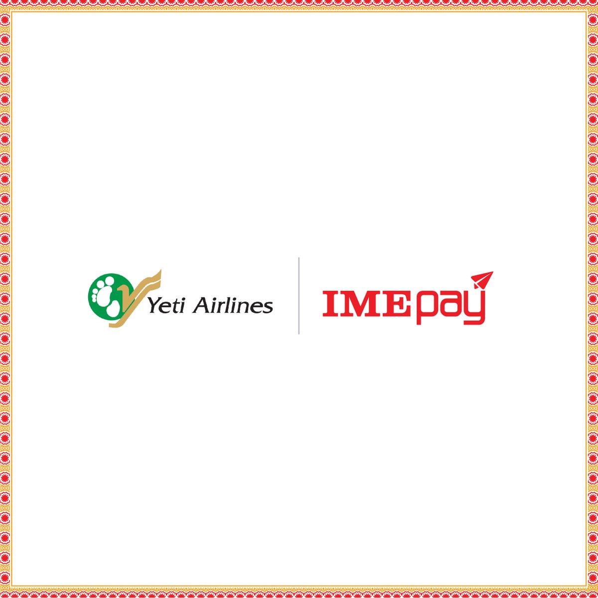 FlyYeti's tweet photo. This Dashain Tihar, get your flight tickets from IME Pay at just Re. 1.
T&C: https://t.co/F0yJaG6ROc
#YetiAirlines #IMEPay https://t.co/PZH8e9sUlI