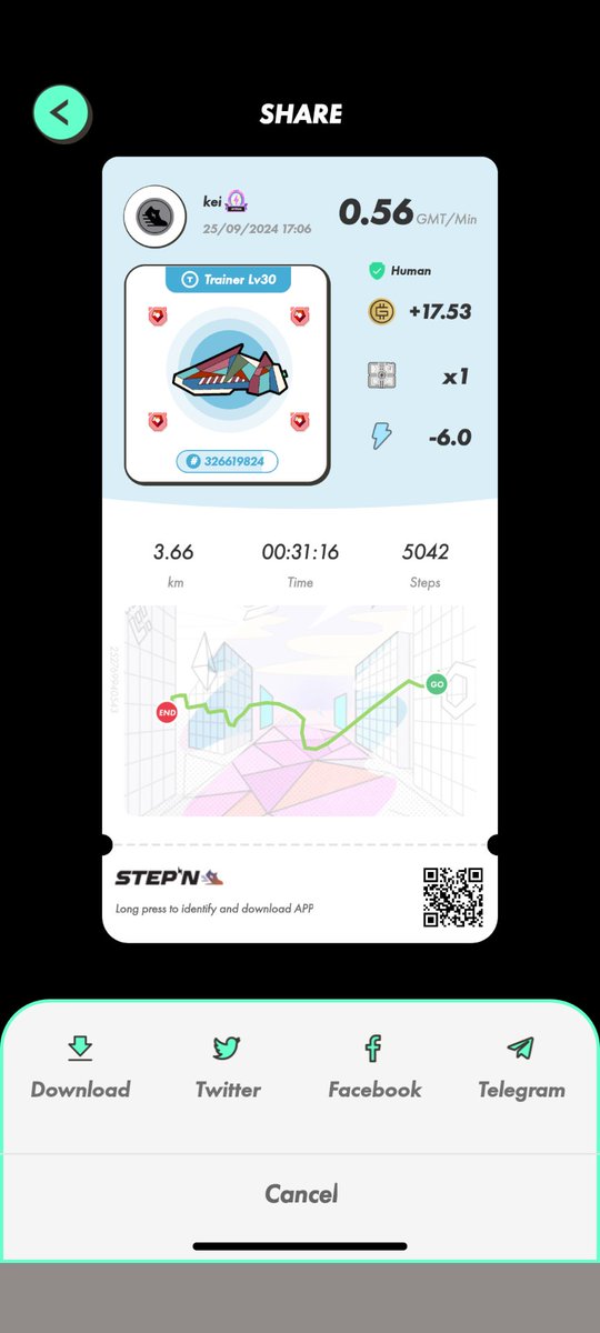 kei_kei_go's tweet image. Task3完了です！
念の為、エナジー6を投稿させて頂きます😄

引き続き、イベント楽しんでいきたいと思います。
これからも、色々なイベント期待しています✨

#STEPN
#Task3
