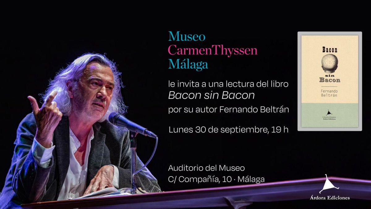 Fernando Beltrán (@nombrarlascosas) on Twitter photo Próximo lunes 30 en Málaga… Gracias <a href="/thyssenmalaga/">Museo Carmen Thyssen</a> por invitarme a compartir “Bacon sin Bacon”. <a href="/culturamalaga/">Área Cultura y Patrimonio Histórico de Málaga</a> <a href="/MuseoThyssen/">Museo Thyssen</a> <a href="/malaga/">Ciudad de Málaga</a> #BaconsinBacon Próximo lunes 30 en Málaga… Gracias <a href="/thyssenmalaga/">Museo Carmen Thyssen</a> por invitarme a compartir “Bacon sin Bacon”. <a href="/culturamalaga/">Área Cultura y Patrimonio Histórico de Málaga</a> <a href="/MuseoThyssen/">Museo Thyssen</a> <a href="/malaga/">Ciudad de Málaga</a> #BaconsinBacon