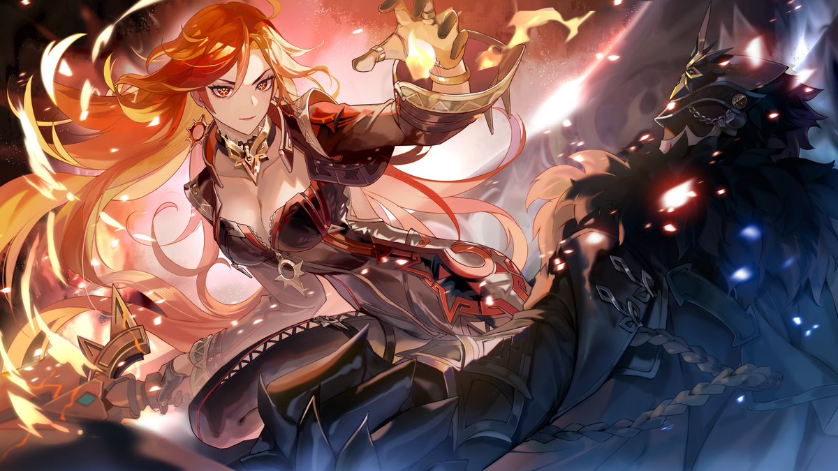 Paimon2theMoon's tweet image. "People like us let our blades do the talking." 
Thanks to @布丁 for the fantastic artwork! 
#GenshinNatlan #GenshinImpact #Genshinfanart #Mavuika