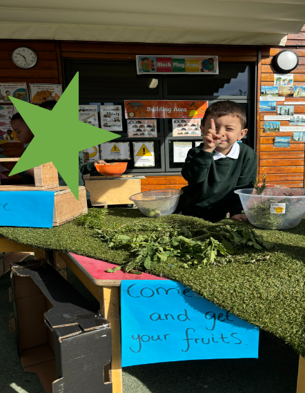 The EYFS outdoor classroom has been very exciting this week with lots of water and messy play. Reception have been role playing buying &amp; selling fruit at a fruit market, making fruit prints &amp; making friendship potions. We have had a lot of fun! #EYFS