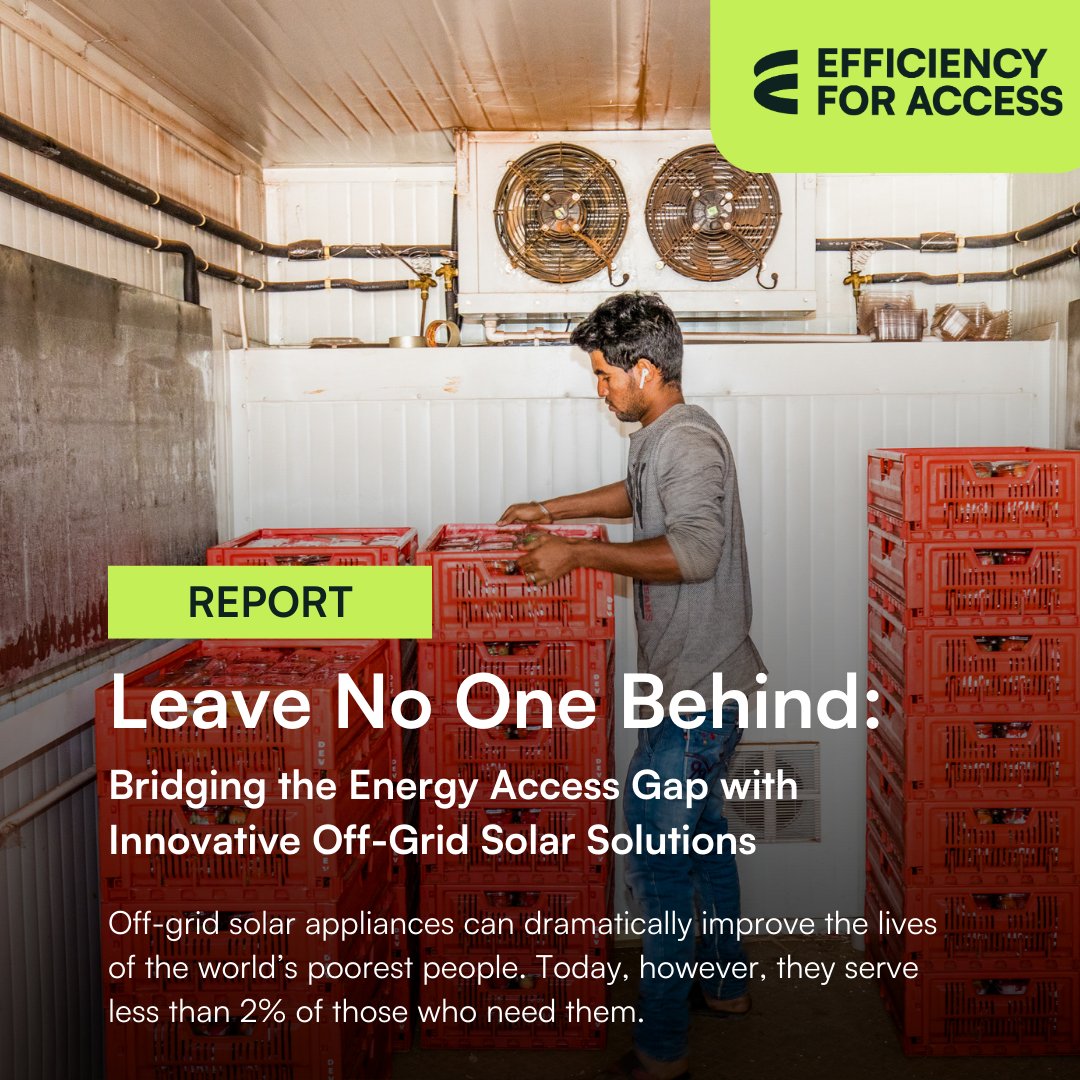 Just Rural Transition (@jrtransition) on Twitter photo ☀ Approx. 159M solar water pumps, fans, fridges & mills are needed to serve those without access to the grid.
☁️ Less than 2% of demand is being met.
Find out how we can change this in <a href="/EforA_Coalition/">Efficiency for Access</a>’s report: efficiencyforaccess.org/publications/l…
#SolarAppliancesForAll #LeaveNoOneBehind ☀ Approx. 159M solar water pumps, fans, fridges & mills are needed to serve those without access to the grid.
☁️ Less than 2% of demand is being met.
Find out how we can change this in <a href="/EforA_Coalition/">Efficiency for Access</a>’s report: efficiencyforaccess.org/publications/l…
#SolarAppliancesForAll #LeaveNoOneBehind