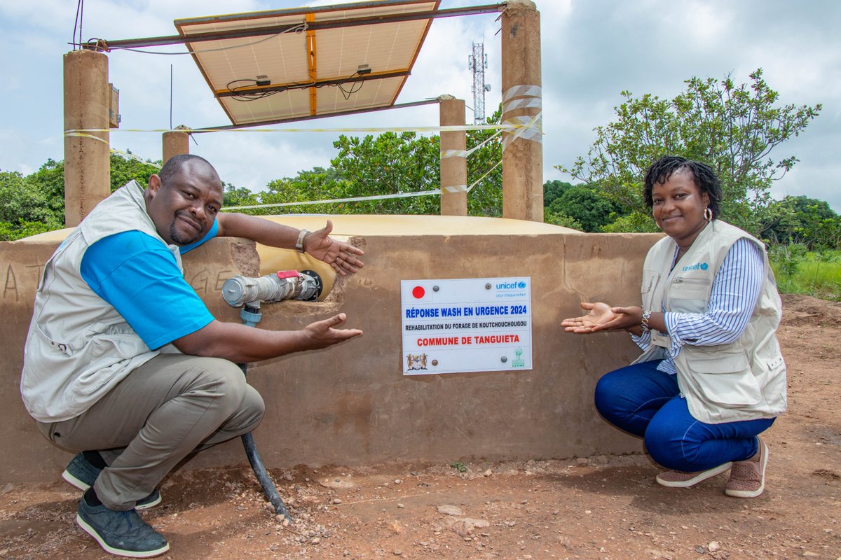 #ForEveryChild, access to clean water! 🚰

Before the installation of a water tank in their village, the residents of Koutchoutchoungou had to travel long distances to access water. With the recent arrival of displaced families, the situation became even more challenging.