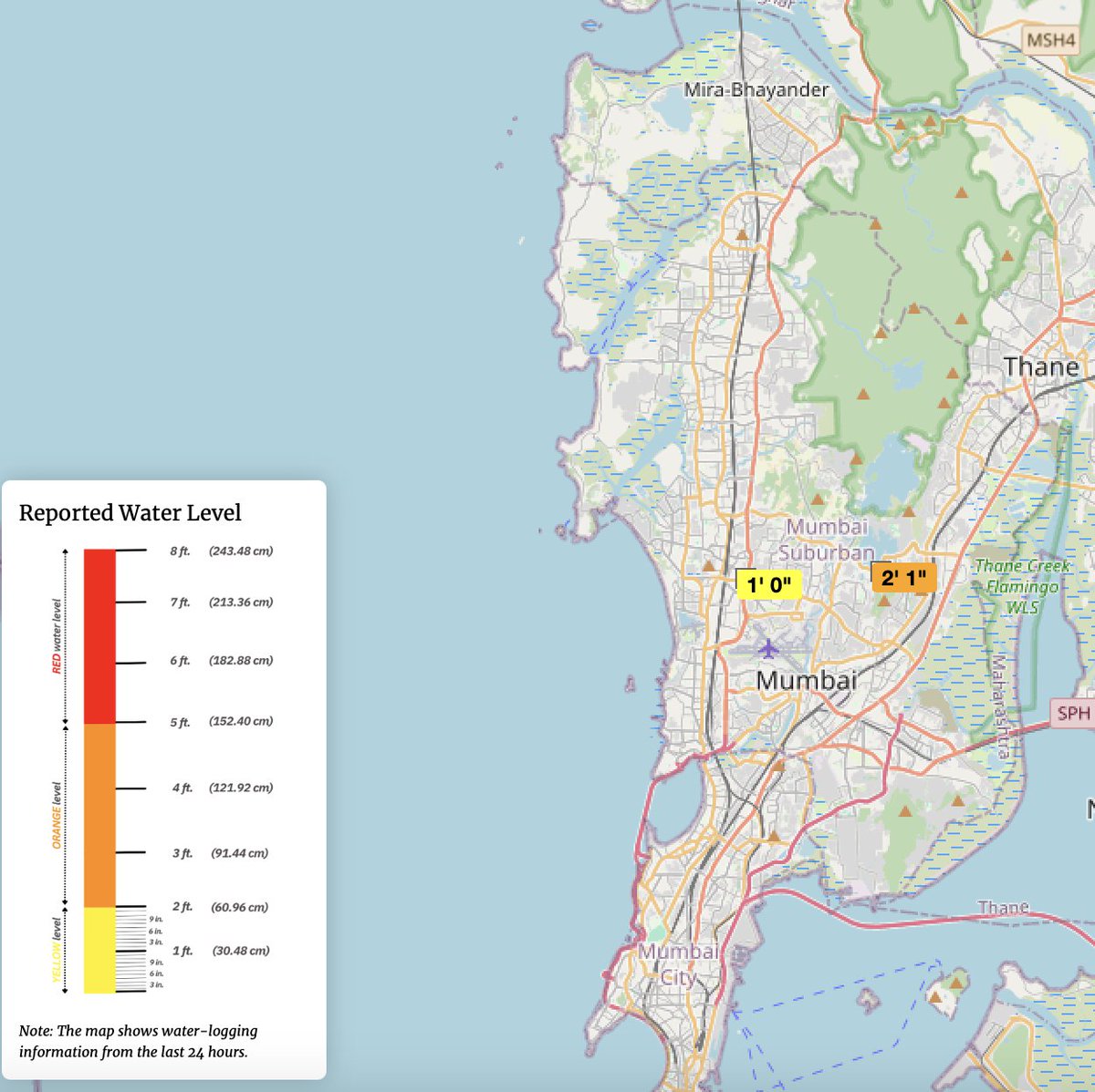 🌧️🌧️☔☔As per <a href="/ClimateIITB/">Centre for Climate Studies, IIT Bombay</a> experimental Mumbai rainfall forecasts, it is raining quite heavily right now.

We earnestly request you to report any WATERLOGGING 🤽‍♂️ in your area using 
mumbaiflood.in 💻🖥️
or
MUMBAI FLOOD APP 📲📱play.google.com/store/apps/det…

#MumbaiRains