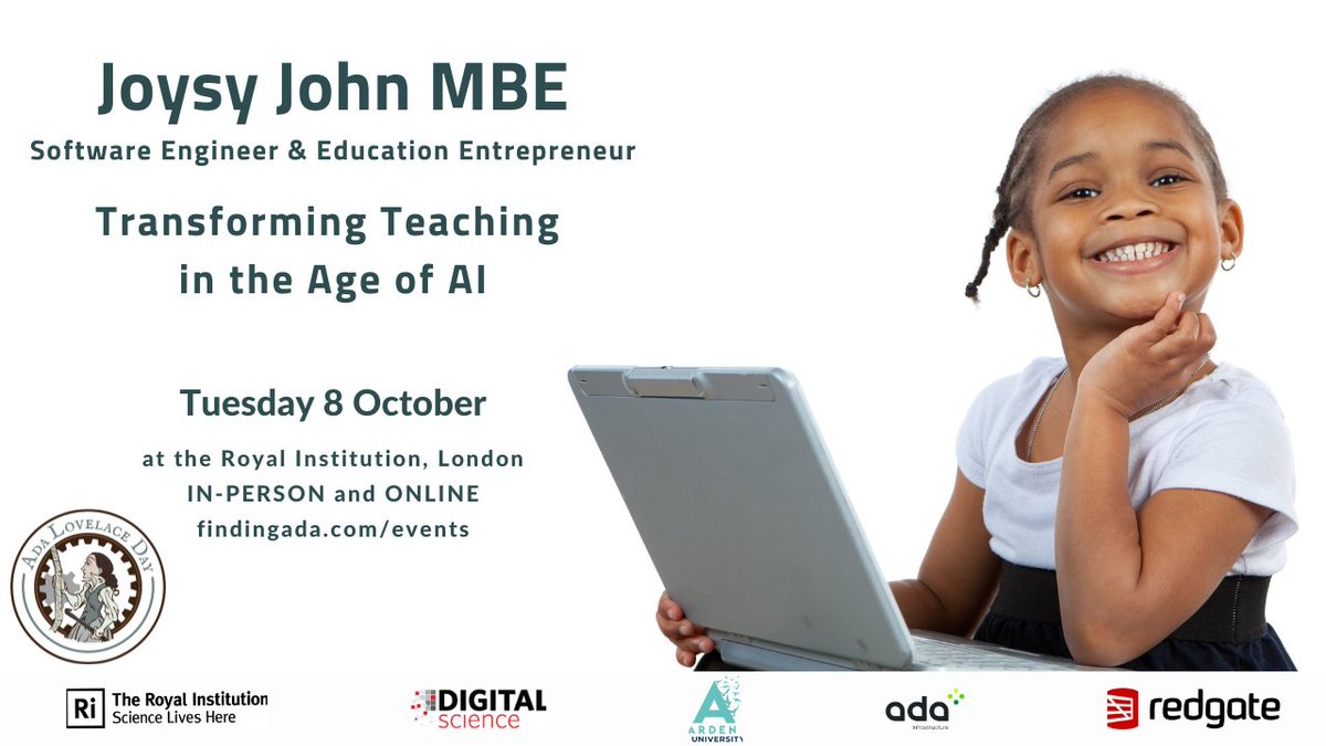 FindingAda's tweet photo. Only 17% of tech employees are women. Closing the gender gap in digital skills is crucial for an inclusive future, and that work starts at school. Find out more about using tech in education from @joysyj at #ALD24 @Ri_Science 8 Oct https://t.co/rh6YBkUIj4 https://t.co/eEkxalJDJC