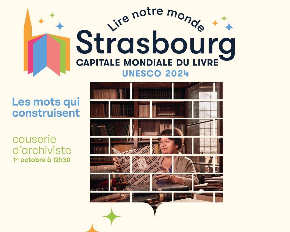⏐Les mots qui construisent⏐
Plongez dans l’univers fascinant des mots qui façonnent notre histoire et notre culture à travers une série de causeries inédites.
Gratuit/ Plateforme de la cathédrale/ 1er oct./ 12h30
 
🔴 Résa obligatoire ⇩
my.weezevent.com/causeries-les-…

#Lirenotremonde