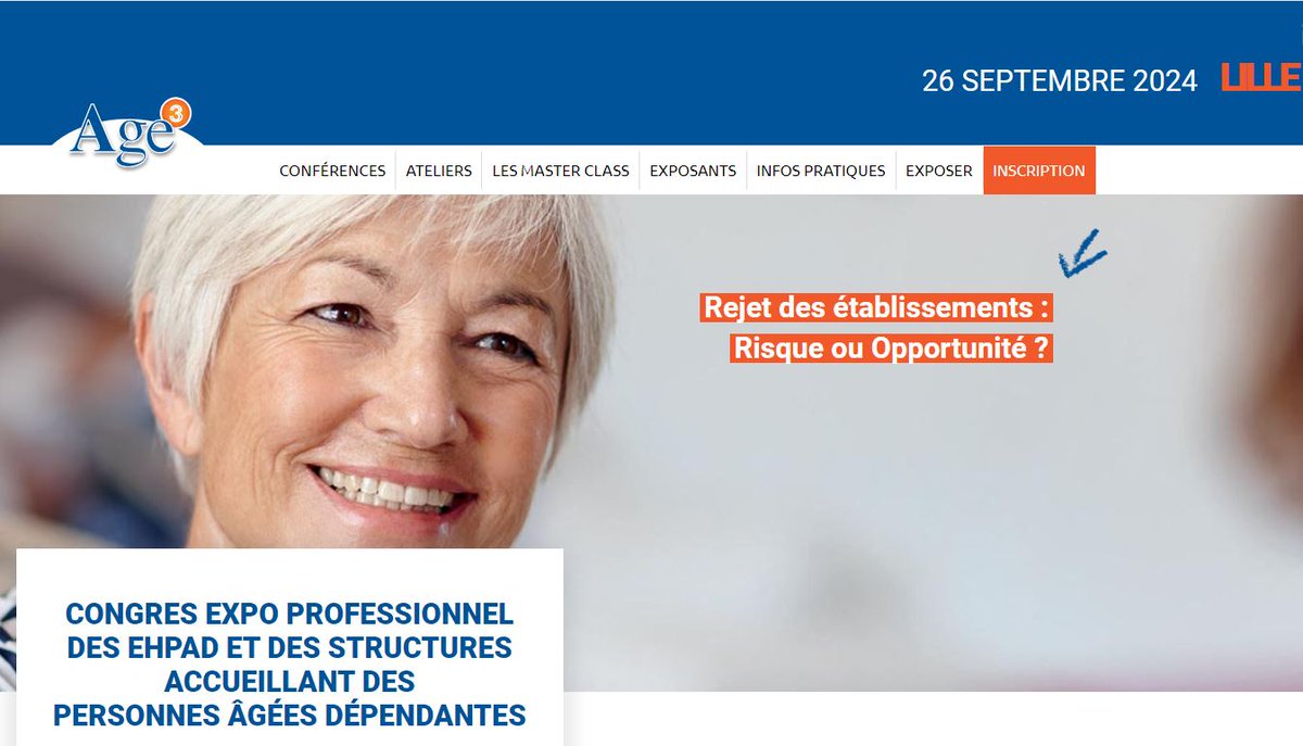 📢Petit rappel pratique pour vous rendre demain à votre congrès Age3 au parc expo de Lille Grand Palais: 
👉1 Bd des Cités Unies, 59777 Lille
☕ Café d'accueil à 9h parmi les 62 stands
💻Infos: zurl.co/OLZX