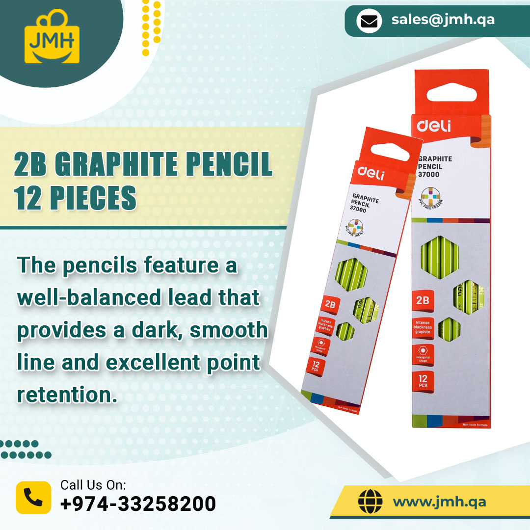 jmh_qatar's tweet image. 2B Graphite Pencil 12 Pieces 

This pack includes 12 high-quality 2B pencils, perfect for various writing and drawing applications.  

  jmh.qa/2b-graphite-pe…

#2BGraphitePencil #SketchingPencil #ArtSupplies #DrawingTools #PencilArt #GraphiteSketch #WritingEssentials