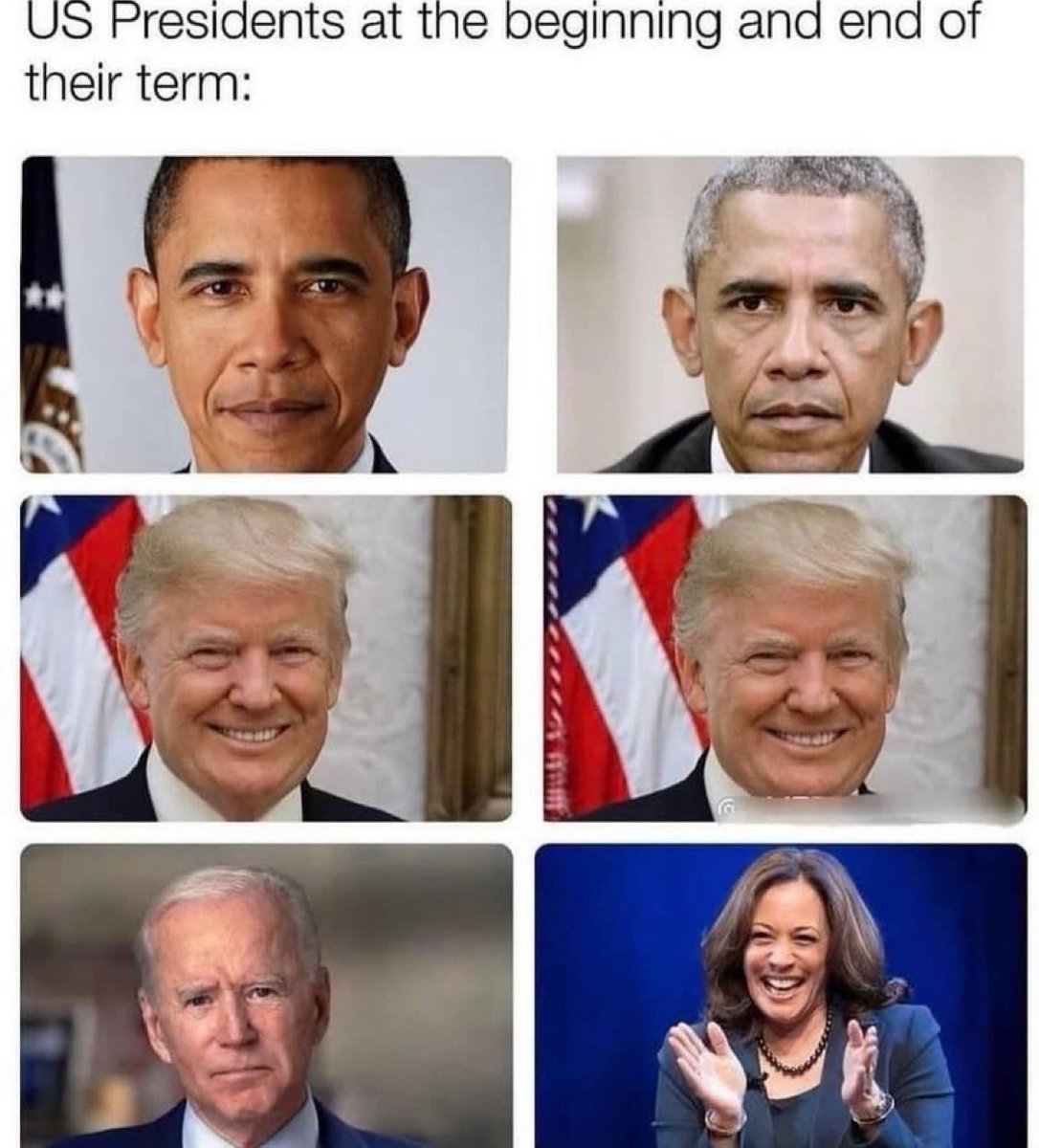 Wow, the stress of being President really changes them