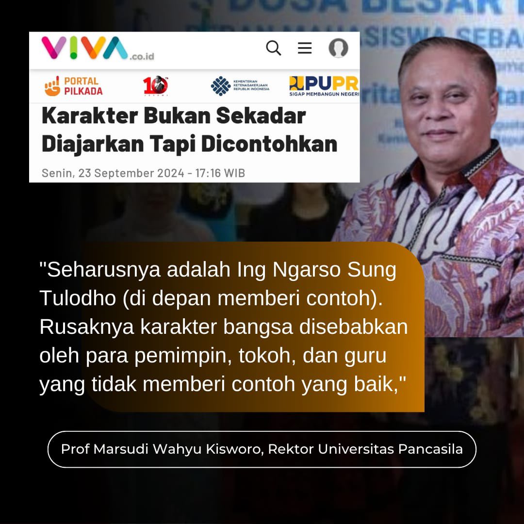 karakter berikan untuk terus berubah membawa indonesia emas #UnivPancasilaBerkarakter
From Good To Great