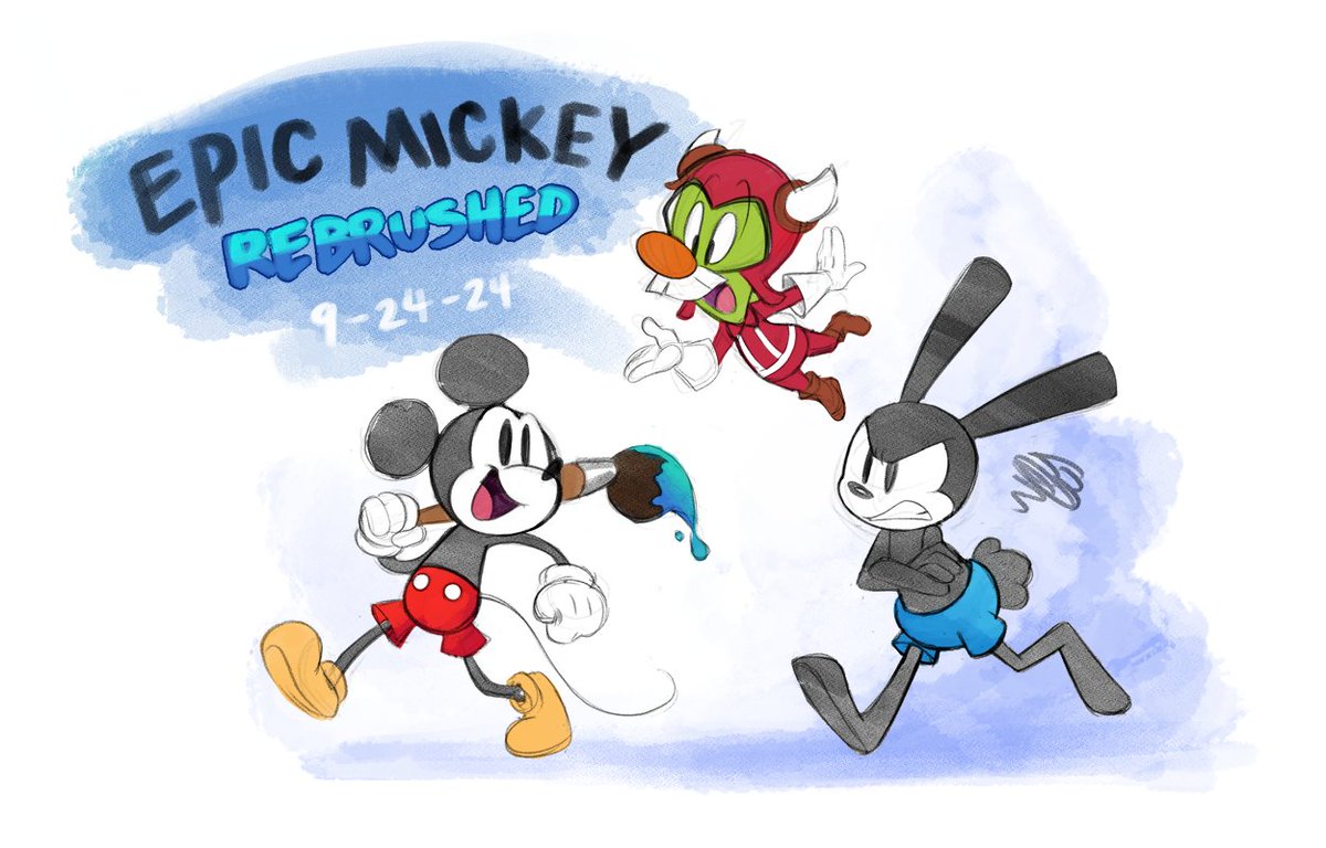 Wiirdo's tweet photo. Happy release day to Epic Mickey Rebrushed!! Epic Mickey is one of my favorite games and I'm so glad it got a remaster❤️🖌️ #EpicMickeyRebrushed #EpicMickey https://t.co/EttpMCHfYv