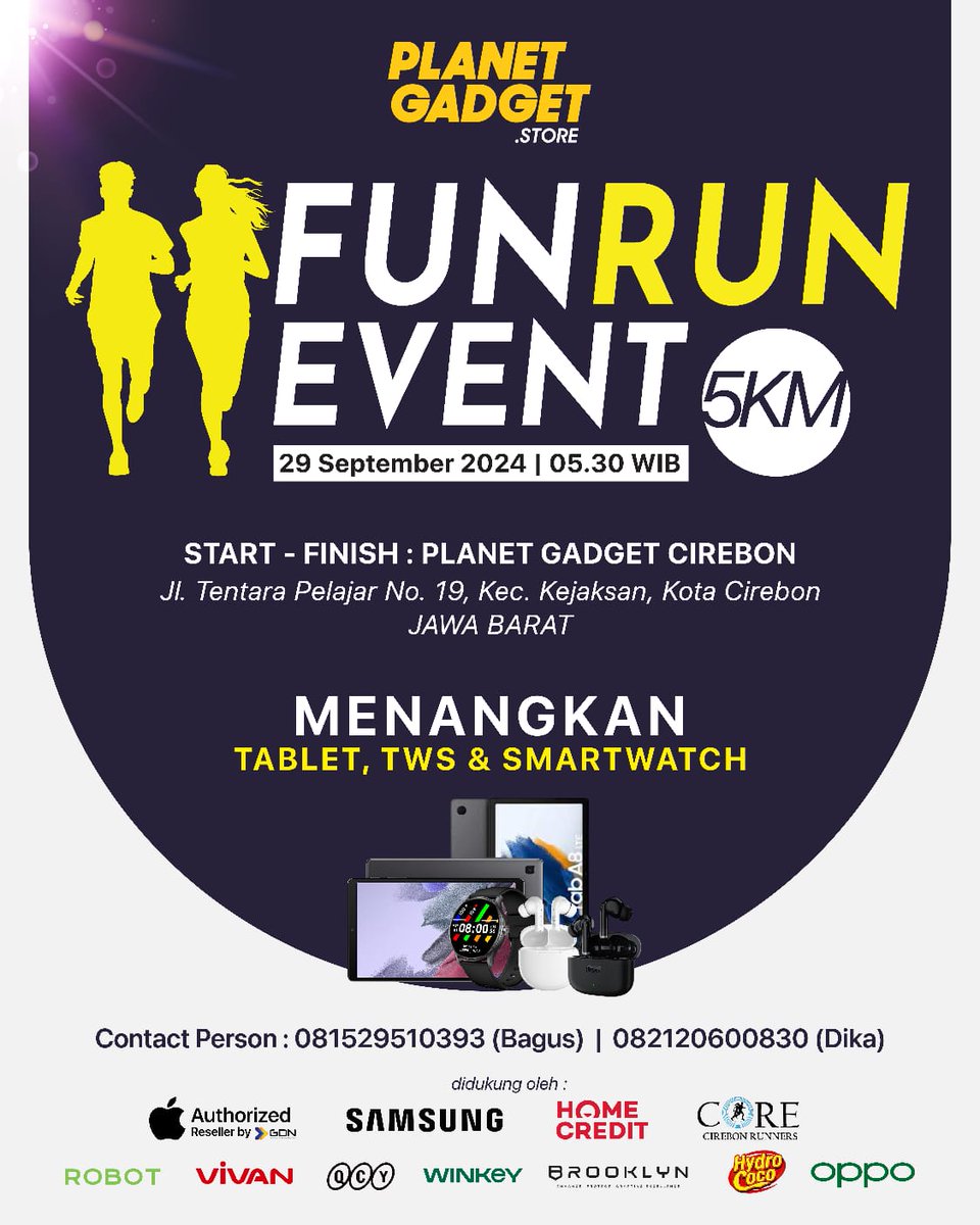 AboutCirebonID's tweet photo. Event GRAND OPENING FUN RUN 5KM #cirebonevent https://t.co/6nPaMwmj7i https://t.co/xPydkubwqk