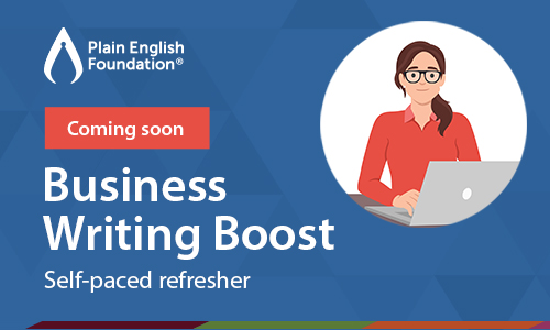 PlainEnglishAus's tweet photo. We’re excited to announce our new Business Writing Boost. A self-paced refresher on persuasive writing. The first course kicks off in November.

Limited spots. To register your interest: https://t.co/nJ0jXhdaM7 https://t.co/u2X4cfrfV0