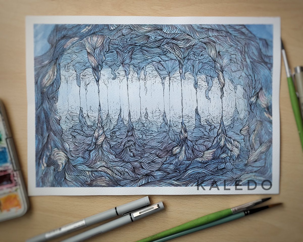 kaledo69's tweet image. Some abstract watercolors on paper I did a while ago. I call it my &quot;hair in the drain&quot; phase 
#Watercolors #abstractart  #art