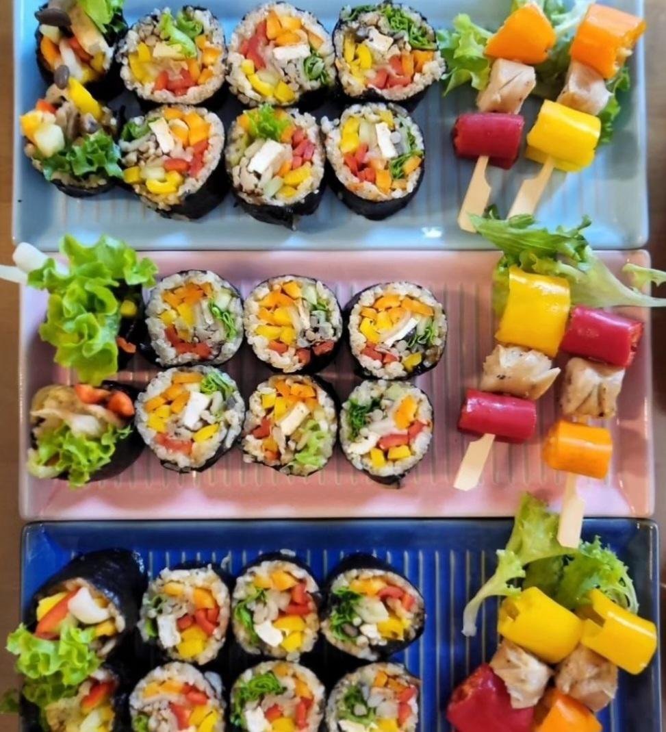 🥗Salad kimbap, pepper kimbap, slow-cooked kimbap #Sushi#Sushi