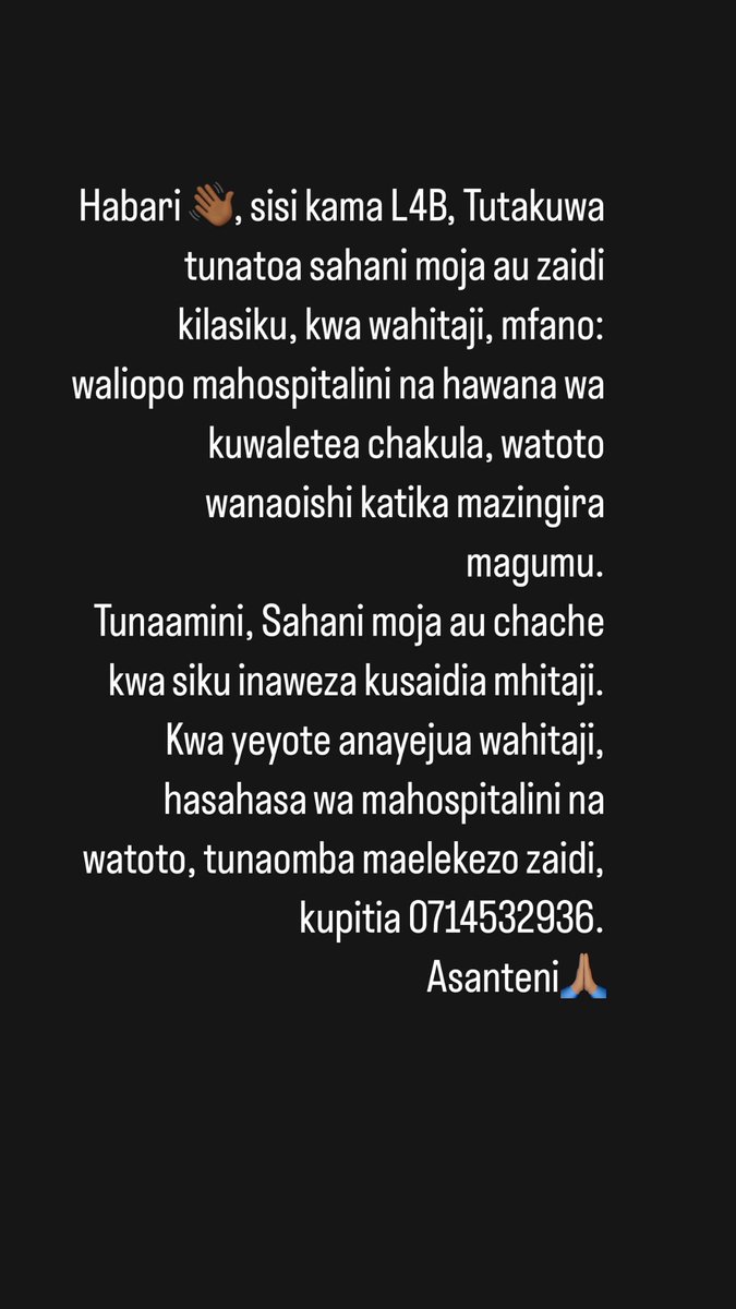 Lvnch4breakfast's tweet photo. Hellow, Please Read 🙏🏽,Inaweza kufikia mhitaji. https://t.co/ySWFjqdX4T