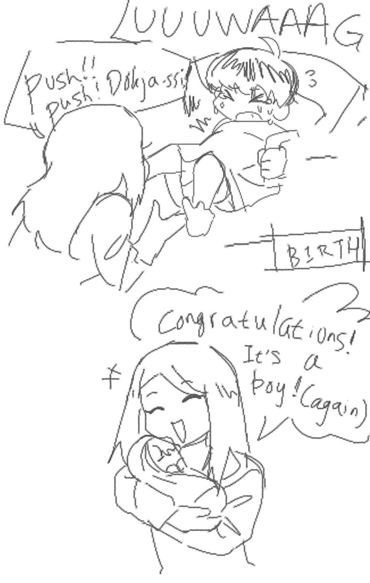 memekdokja's tweet photo. this is how i imagine kdj giving birth to their 18772289th baby #joongdok https://t.co/6Cycs2eHyI