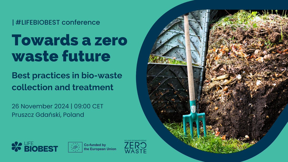 zerowasteeurope's tweet image. Calling all #biowaste pros in Poland! 🇵🇱

Join us on 26 Nov in Pruszcz Gdański for the #LIFEBIOBEST conference:
🍂 Top EU best practices
🗣️ Expert panels
🤝 Networking opps

Free entry! Don&apos;t miss this chance to level up your bio-waste game.

Register now: zurl.co/519H