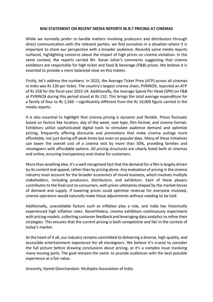 Multiplex Association Of India tweet media