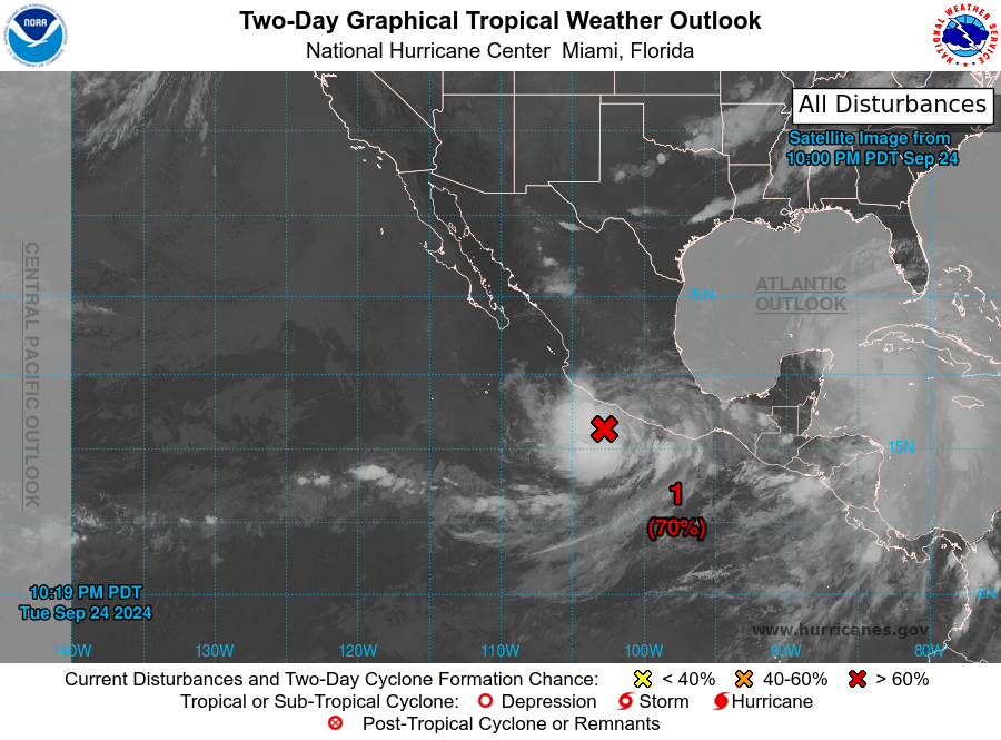 LimWeather's tweet photo. D134 EPAC #HurricaneSeason2024 2am EDT
AOI from #John's remnants now #Invest95E to pose land threat to S #Mexico
70% chance to become Tc in 2/7 days
Interests there should consider starting preps now
#Wxtwitter #Wxx #Tropicswx #HurricaneSeason #Kristy #EP95 #95E #Guerrero #Oaxaca https://t.co/U5b6WMAwdC