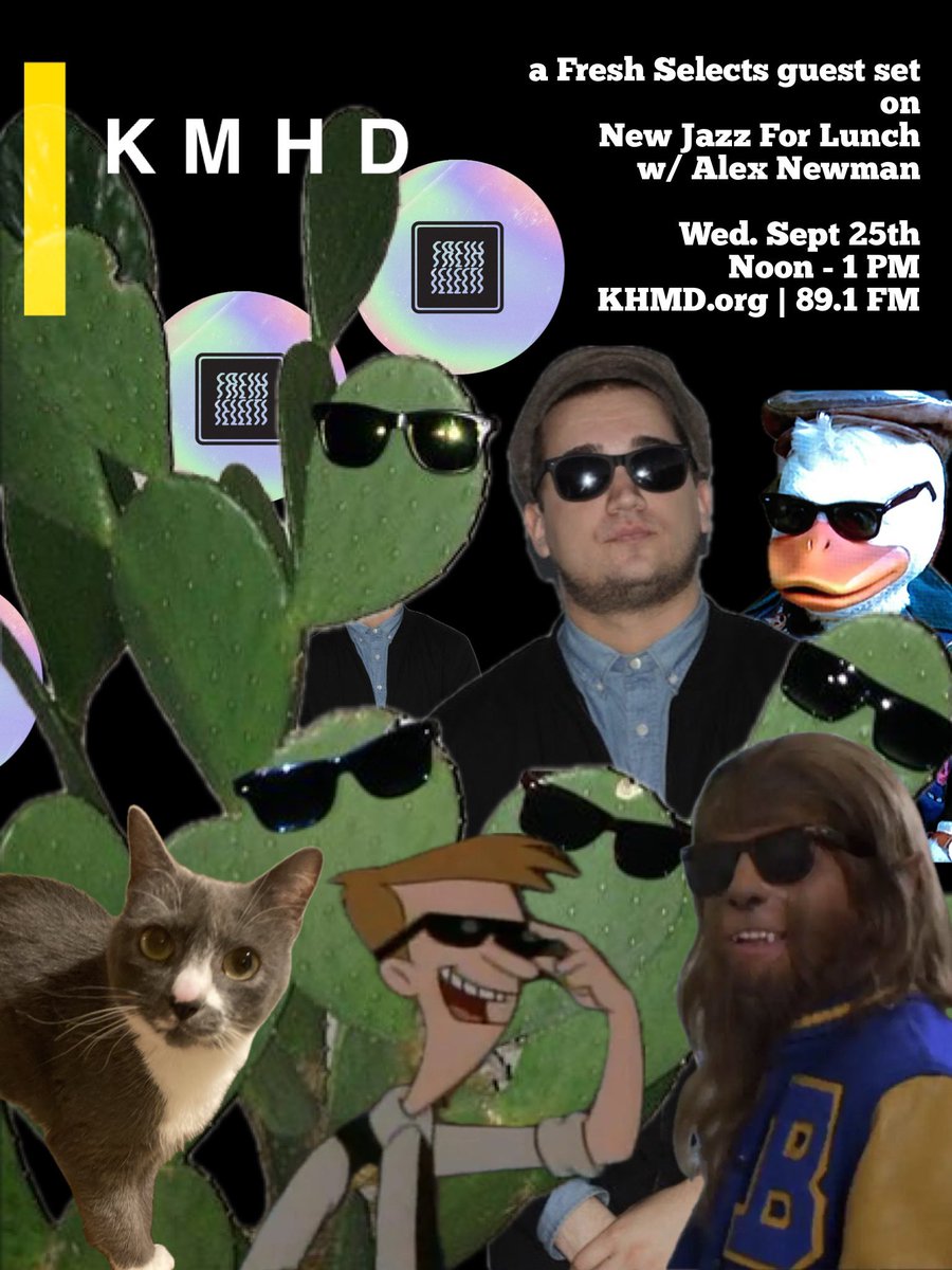 Kā Fā (@kennyfresh) on Twitter photo tomorrow (or today if youāre reading this and itās Wednesday) from noon to 1 PM
iāll be on <a href="/KMHD_Jazz_Radio/">KMHD Jazz Radio 89.1</a>ās New Jazz For Lunch, talking about <a href="/FreshSelects/">Fresh Selects</a>, + <a href="/RealTelemakus/">Telemakus</a>ās show here next week + previewing some new music from the label
tune in, itāll be cool š tomorrow (or today if youāre reading this and itās Wednesday) from noon to 1 PM
iāll be on <a href="/KMHD_Jazz_Radio/">KMHD Jazz Radio 89.1</a>ās New Jazz For Lunch, talking about <a href="/FreshSelects/">Fresh Selects</a>, + <a href="/RealTelemakus/">Telemakus</a>ās show here next week + previewing some new music from the label
tune in, itāll be cool š