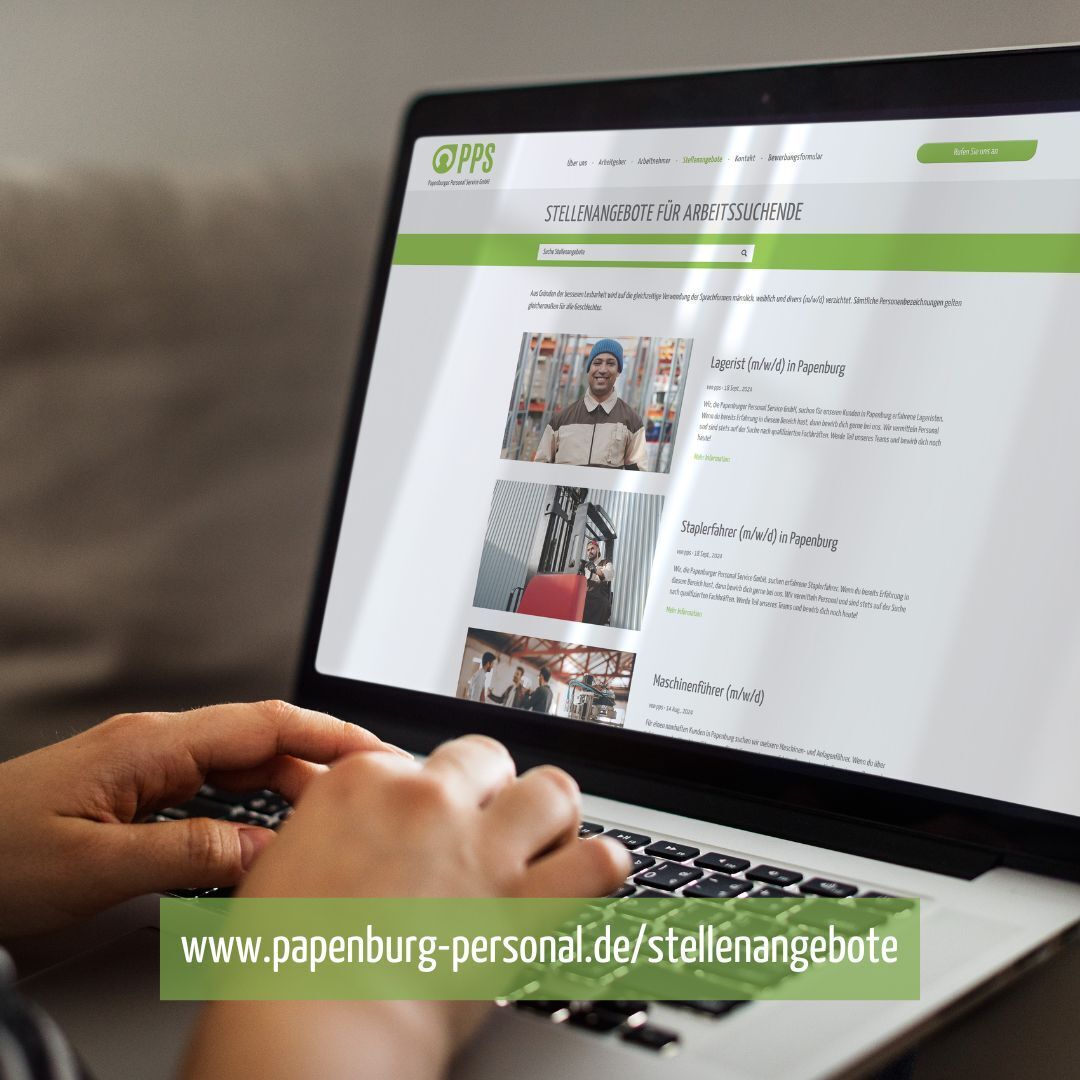 Auf #Jobsuche? 🔍 Schau dir unsere aktuellen #Stellenanzeigen an! 💼 Mit nur einem Klick zu den neuesten #Jobangeboten. Egal ob #gewerblich oder #kaufmännisch – bei uns findest du deinen nächsten #Traumjob. 
➡️ Jetzt reinschauen! papenburg-personal.de/stellenangebote