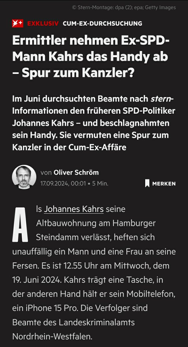docpflock's tweet image. #CumEx: Hamburg Journal (@ndr) hatte @OliverSchroem als Gast, der zu aktuellem Stand informierte, vgl.

x.com/mausraster/sta….

Zum bezahlbeschränkten @sternde-Artikel s. Screenshot anbei.

#HonestReporting

(Found thx to @Ul_Thi reposting @OliverSchroem, Cc @LyllithB &amp;amp; @welt.)