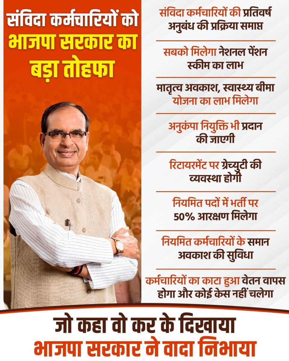 <a href="/BJP4MP/">BJP Madhya Pradesh</a> के पूर्व मुख्यमंत्री <a href="/ChouhanShivraj/">Shivraj Singh Chouhan</a> जी अपने ही विधानसभा चुनाव 2023 में बड़ी-बड़ी घोषणाओं को किया था, अब फिर आप झारखंड में चुनाव के समय बड़ी-बड़ी घोषणा कर रहे हैं. पहले #मध्यप्रदेश की जो घोषणाएं अपने की थी उन्हें तो पूरा कर दीजिए। <a href="/AmitShah/">Amit Shah</a> <a href="/Anurag_Dwary/">Anurag Dwary</a> <a href="/Naveen_K_Singh_/">Naveen Singh</a>