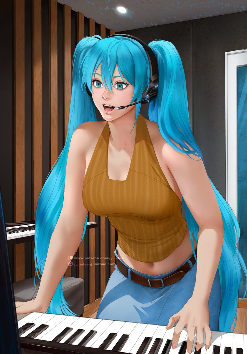 jyundeeARTs's tweet image. working late cuz she’s a singer 🎤🩵
#Miku