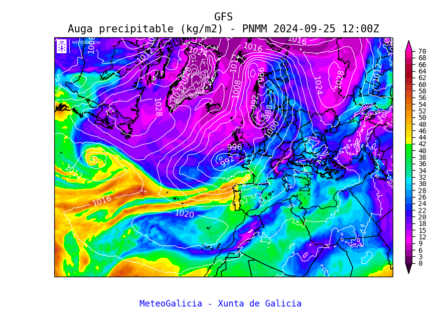 Bo día! Hoxe quedamos baixo os efectos da #BorrascaAitor e o #ríoatmosférico que aportará moita humidade.

A combinación de ambos fenómenos deixará o primeiro temporal do outono a partir do mediodía, con moita chuvia e ventos fortes por toda #Galicia⚠️

meteogalicia.gal/web/predicion/…