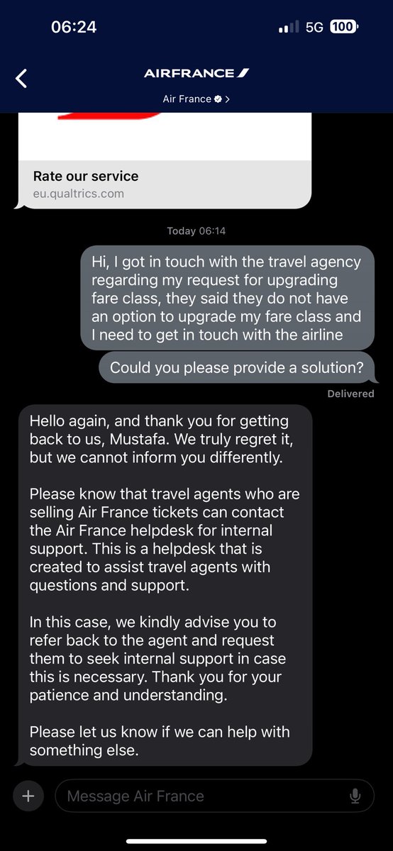 mulokh's tweet photo. Been following up since a few days with Flipkart travel @flipkartsupport @Cleartrip and @airfrance for upgrading my fare class from economy to premium economy but neither Flipkart or Air France are able to help me with the same. Both are asking to contact the other for the same https://t.co/VFWvaxMnAu