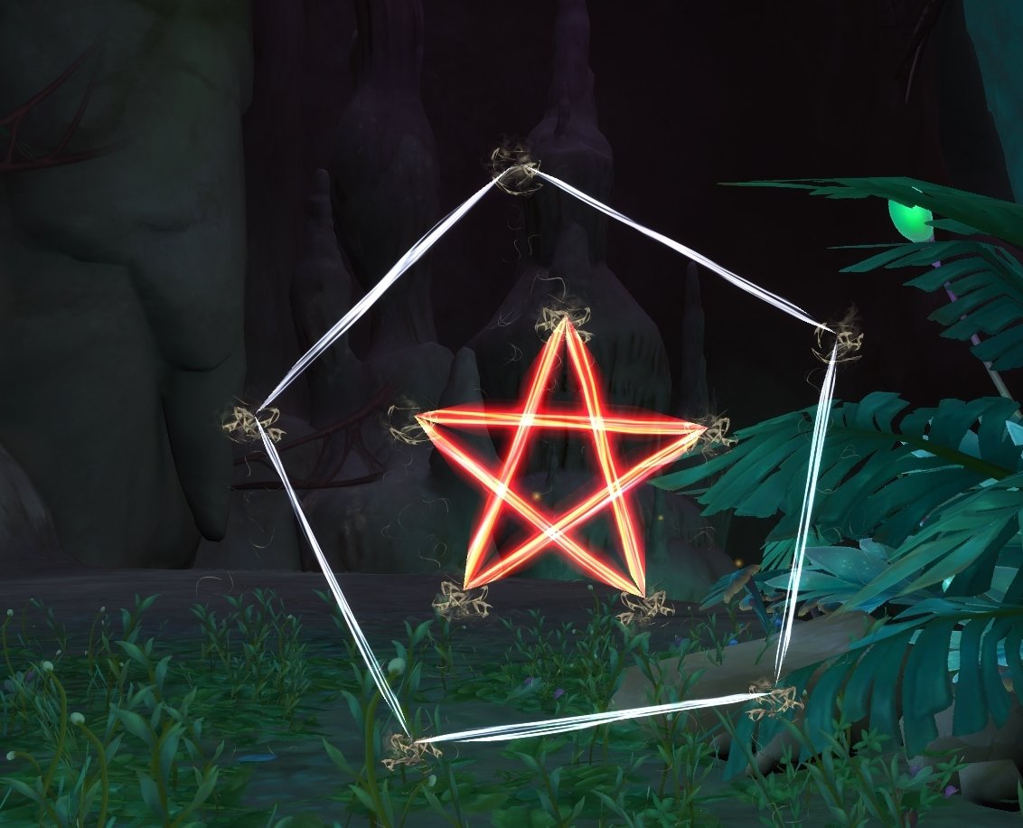 I ran a delve tonight, and inside was one of these puzzles. I'm usually terrible at these, but with a few random clicks to figure it out, this appeared. It made me chuckle and smile! Have you made any fun designs?

#worldofwarcraft #delves #blizzard #WarWithin