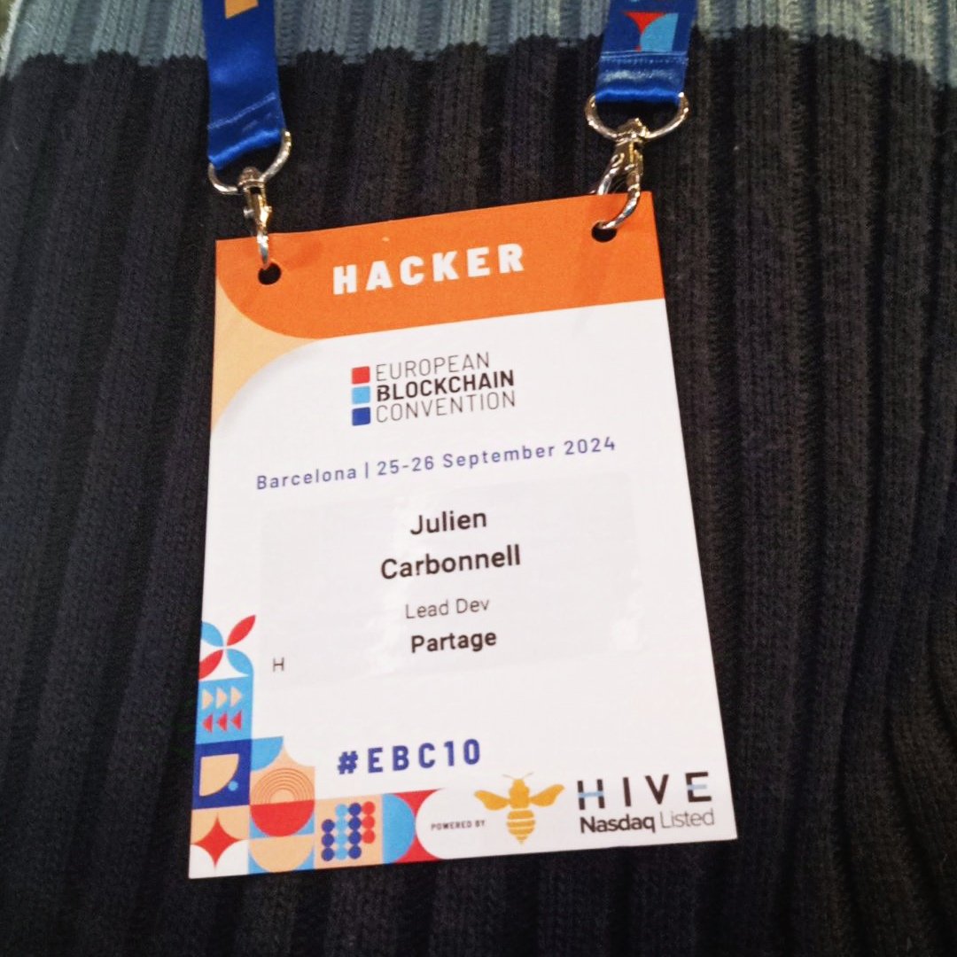 #EBC10 #hackathon #Hacker <a href="/EBlockchainCon/">European Blockchain Convention</a> <a href="/partagexyz/">Partage</a>