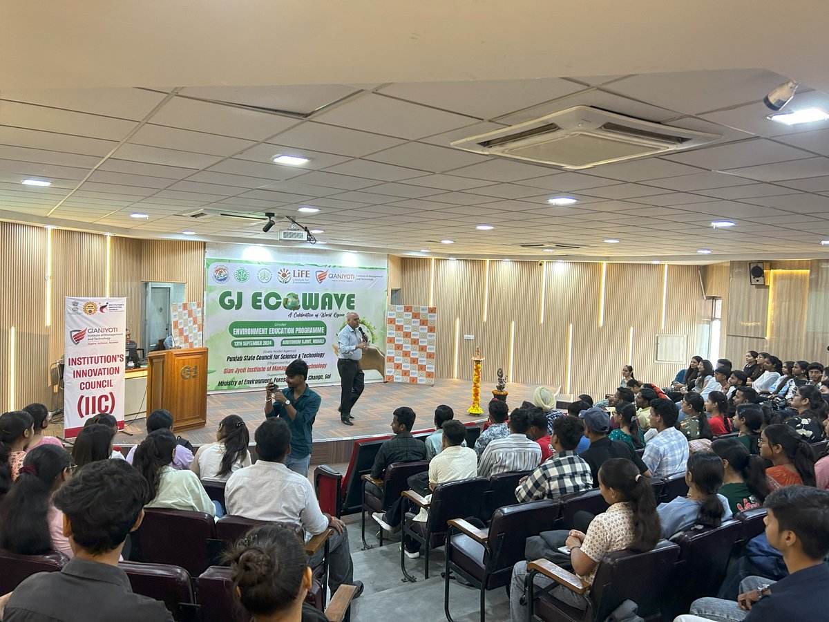 GJIMTMohali's tweet photo. GJIMT conducted GJ EcoWave Event to celebrate World Ozone Day supported by
@PSCST_GoP and @moefcc on 13.09.24 attended by 180 students including students from other colleges. #EnvironmentEducationProgram #MissionLiFE   

Special Thanks @PritpalPSCST @nameetaprasad @KSBathPSCST https://t.co/ebNYDynHgQ