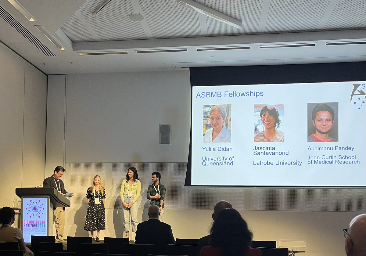 GRAS Lab (@graslab) on Twitter photo Amazing achievements from our <a href="/latrobe/">La Trobe University</a> colleagues receiving so many awards from <a href="/ITSASBMB/">ASBMB</a> at the <a href="/bmh2024Melb/">Biomolecular Horizons 2024</a> ๐๐ฅ๐ฅ๐๐๐ฅณ๐ฅณ๐๐
<a href="/LIMSLTU/">La Trobe Institute for Molecular Science</a> <a href="/SABE_latrobe/">La Trobe Agriculture, Biomedicine & Environment</a>
<a href="/chittiprasad7/">Sai V. Chitti ๐ฎ๐ณ๐ฆ๐บ</a> <a href="/jpsantavanond/">Jascinta Santavanond</a> Julian Pakay Amazing achievements from our <a href="/latrobe/">La Trobe University</a> colleagues receiving so many awards from <a href="/ITSASBMB/">ASBMB</a> at the <a href="/bmh2024Melb/">Biomolecular Horizons 2024</a> ๐๐ฅ๐ฅ๐๐๐ฅณ๐ฅณ๐๐
<a href="/LIMSLTU/">La Trobe Institute for Molecular Science</a> <a href="/SABE_latrobe/">La Trobe Agriculture, Biomedicine & Environment</a>
<a href="/chittiprasad7/">Sai V. Chitti ๐ฎ๐ณ๐ฆ๐บ</a> <a href="/jpsantavanond/">Jascinta Santavanond</a> Julian Pakay