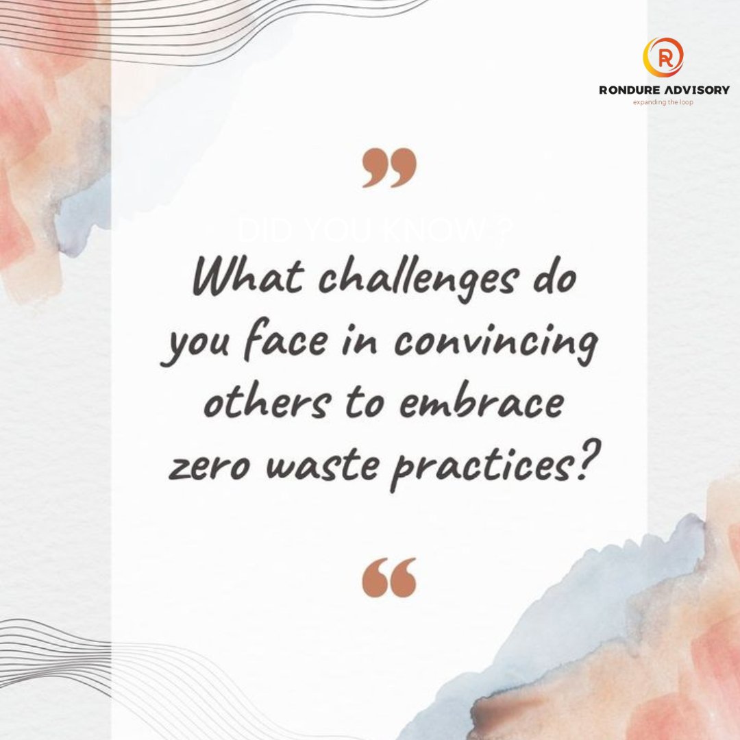 Zero waste is more than just reducing waste, its also about promoting sustainability and raising awareness about the environment.
Do you ever have a challenge in convincing others to embrace zero waste practices? Let's have a chat
#Sustainability #ZeroWastePractices