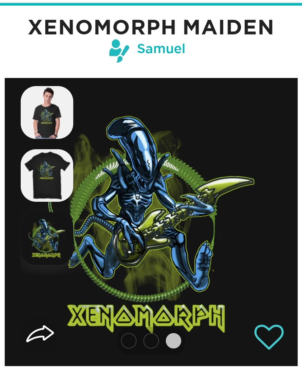 sanvuco's tweet photo. Xenomorph Maiden is a great Mens Basic Tee from our amazing collection of custom fandom inspired products. This product was designed by Samuel, who is part of our exclusive pop-culture inspired artist community.
https://t.co/1ub8CsO9Dq
#alien #HeavyMetal
#tshirts #teefury https://t.co/6Gf2GUUnWp