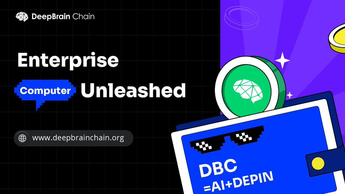 DeepBrainChain's tweet image. DeepBrainChain bridges the gap between blockchain and enterprise AI, offering scalable, decentralized computing power that reduces costs while boosting innovation.
• Scalability & Cost-Efficiency: Affordable large-scale AI solutions
#EnterpriseComputing #AI #Blockchain