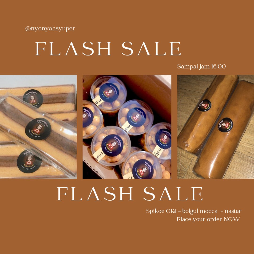 nyonyahsyuuper's tweet photo. ⚠️ FLASH SALE disc 50% ⚠️

Mau ? DM nyonyah
Berlaku sampai jam 18.00

Kalau lewat bantu repost ya teman teman - diborong juga boleh banget 🎉🎉

Maturnuwun 
#testinyonyahsyuper 
#FlashSale https://t.co/URrMGdrKu3