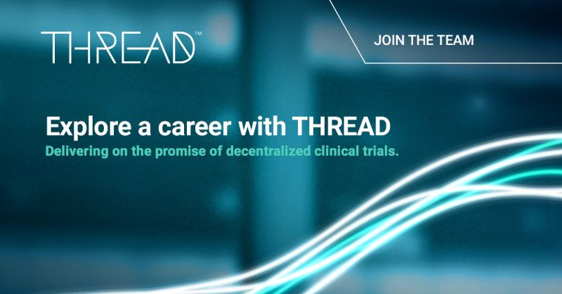 ThreadLLCNC's tweet photo. THREAD is growing rapidly to continuously maintain focus on market leadership while enabling customers to unlock the power of decentralized studies and needs your expertise. #HealthcareCareers #Support #Deliveryteam https://t.co/LnGCQjNI1o