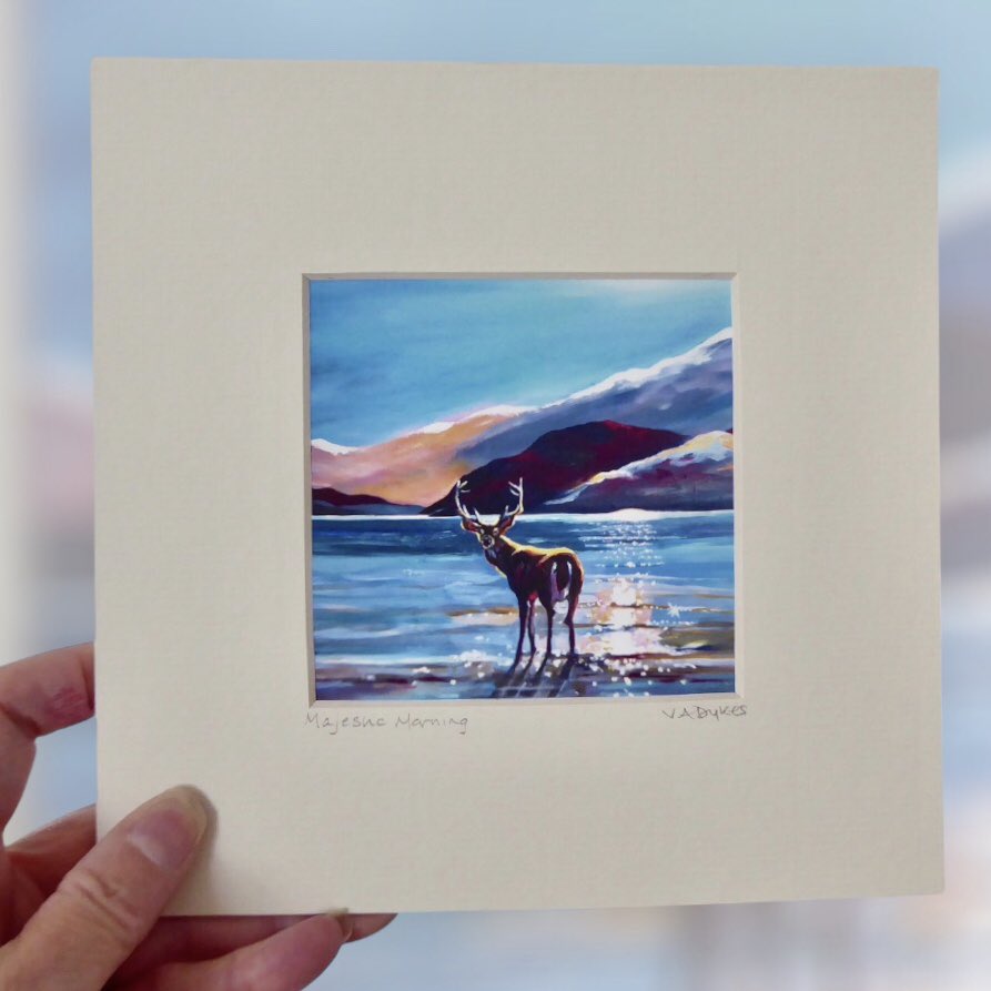 TheMabe's tweet photo. ‘Majestic Morning’ mounted prints, celebrating everything we love about Scotland, are now available in our Etsy shop with free UK First Class delivery.
Here’s the link : https://t.co/w3zp6SXZuF #vivdykesart #lovescotland #etsystarseller https://t.co/HA5Gb22i3Y