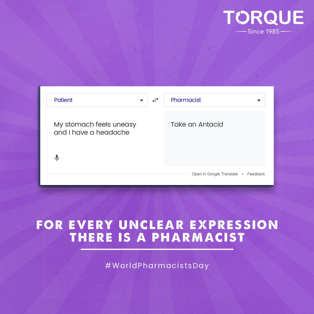 TorqueCorporate's tweet photo. Celebrating the tireless efforts of pharmacists who work tirelessly to make our lives simpler and healthier. Thank you for all that you do.
Happy World Pharmacists Day!
.
#PharmacistDay #TorquePharma #HealthcareHeroes #BetterTogether https://t.co/fqe0T6XxMx
