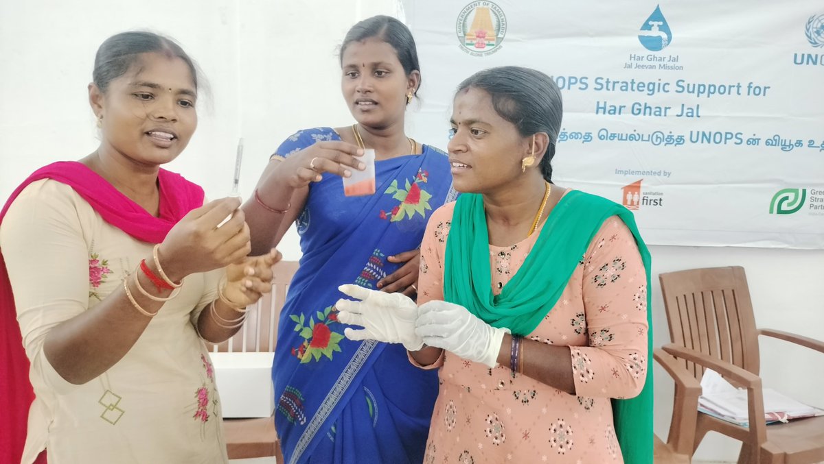 Rural Women from Tamil Nadu are Testing Water Quality!  Can you?
<a href="/UNOPS/">UNOPS</a> successfully conducted a comprehensive Field Test Kits (FTK) training through hands-on demonstrations of chemical &amp; biological testing, 
using easy-to-follow pictorial method in the FTK book! <a href="/DenmarkinIndia/">Rasmus Abildgaard Kristensen</a>