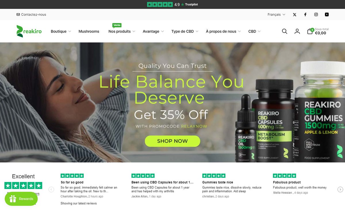 avis_internet's tweet photo. 🚨 Nouveau site !
CBD Reakiro : Produits de CBD Premium, vient d'être référencé sur Avis Site Internet. N'hésitez pas à donner votre avis 😉
https://t.co/CvsGDK6BWo https://t.co/Ayu1j3gf8m