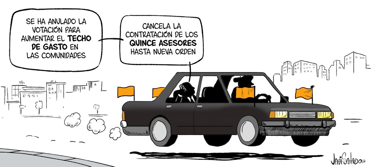 JaviSaladoo's tweet photo. Anulada la votación en el Congreso de la propuesta del aumento del techo de gasto para las comunidades autónomas. #techodegasto Mi viñeta de hoy para los diarios del grupo Promecal. https://t.co/P7G9v7Dt5s