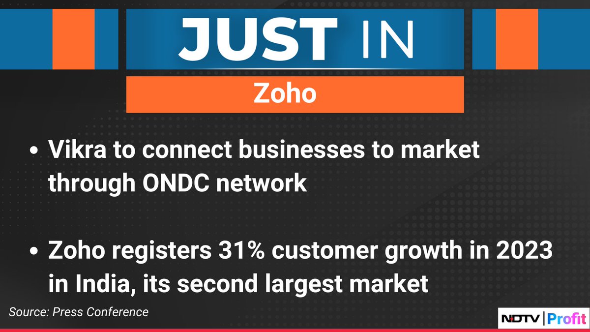 NDTVProfitAlpha's tweet photo. #Zoho launches #Vikra, seller app on #ONDC network. 

For the latest news and updates, visit: https://t.co/by4FF5oyu4 https://t.co/uNAUtt0Npd