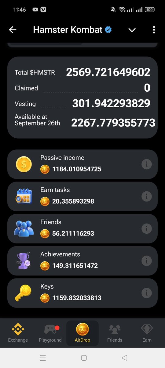 SujalKhadk12868's tweet image. Hamster_Kombat #hamster_Kombat_boycott #hamsterkombatdecrase token old 5600token now toady decrease token why hamster Kombat now token 2267 #solveproblem @hamster_kombat @HamsterAlerts #CryptoPayments @CryptoKingKeyur