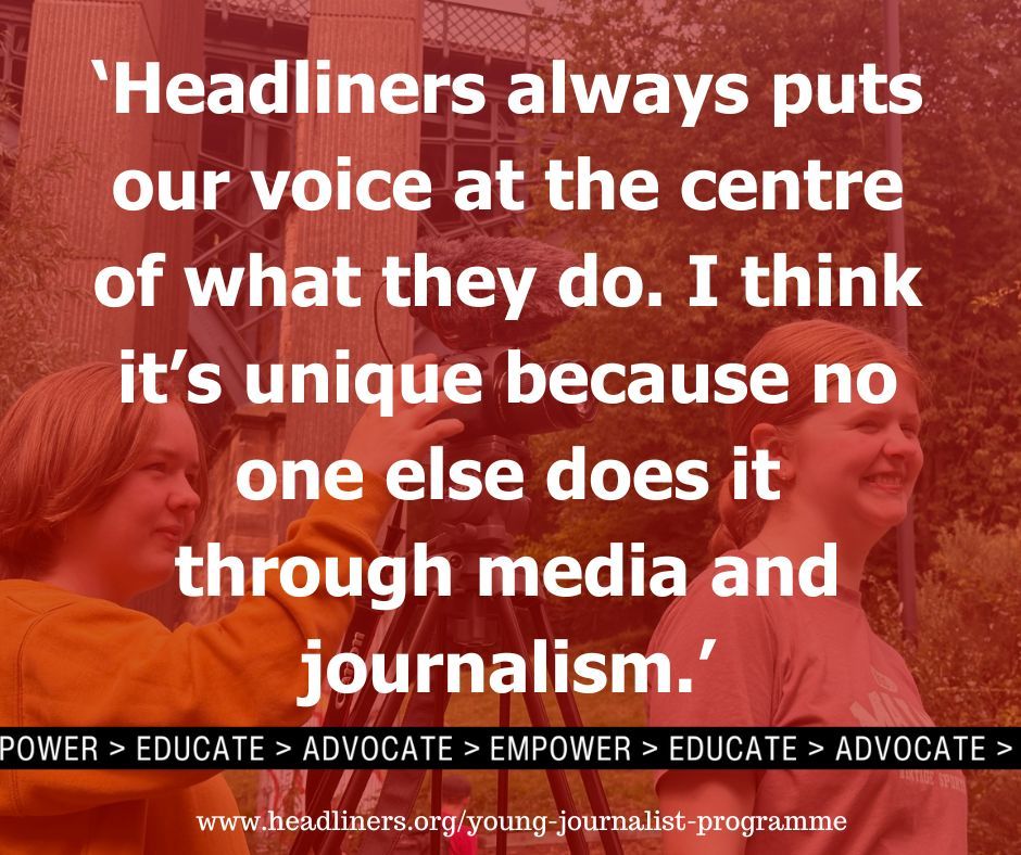 HeadlinersUK's tweet image. Media and Journalism is a powerful tool to share young peoples voices. Let us support you.  👉 headliners.org/young-journali… #empower #educate #advocate #youngvoicescount