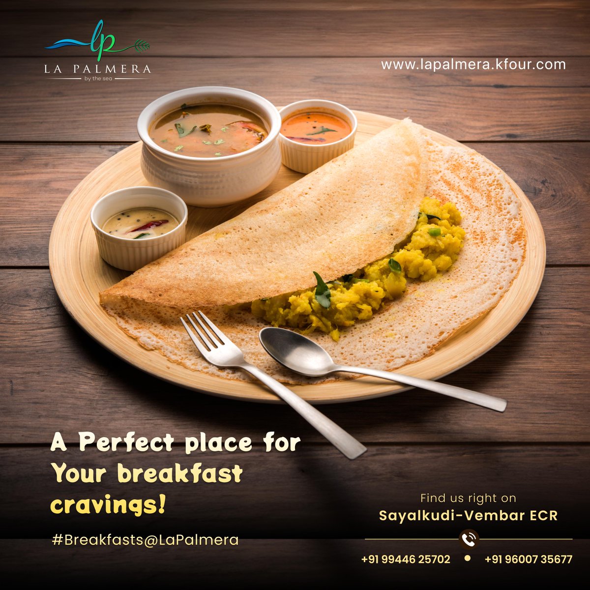 KFourHotel's tweet photo. A Perfect place for Your breakfast cravings!
Check it out now @ La Palmera!

https://t.co/tOvlpbmyVh
Find us right on the Sayalkudi-Vembar ECR

For Google Map Route : https://t.co/aI2p6s41IR

#LaPalmera #BeachResort #Restaurants #BasilLeaf #BayLeaf #Kfour https://t.co/Q2zB3Is7Fv